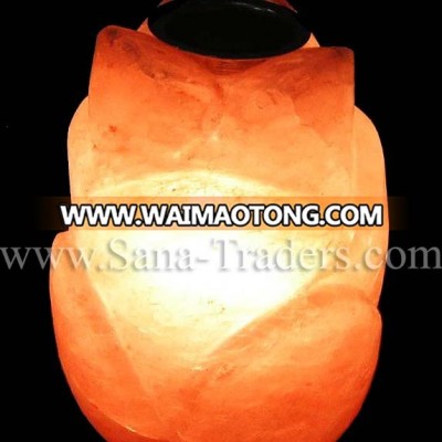 Himalayan Natural Rock Salt (Rose) Flower Shape (Aroma Lamp)